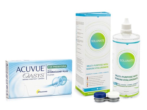 Acuvue Oasys for Presbyopia (6 lenti) + Solunate Multi-Purpose 400 ml con portalenti