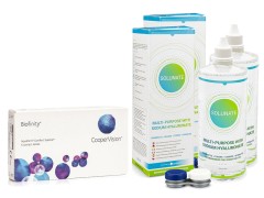 Biofinity CooperVision (6 lenti) + 2 x Solunate Multi-Purpose 400 ml con portalenti