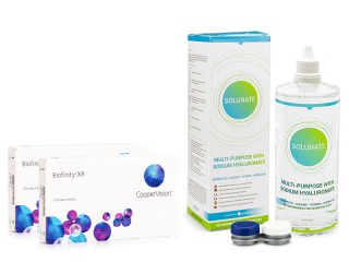 Biofinity XR CooperVision (6 lenti) + Solunate Multi-Purpose 400 ml con portalenti